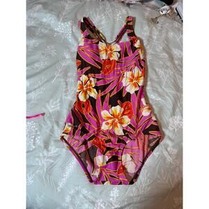 Speedo Size 6 floral swimsuit